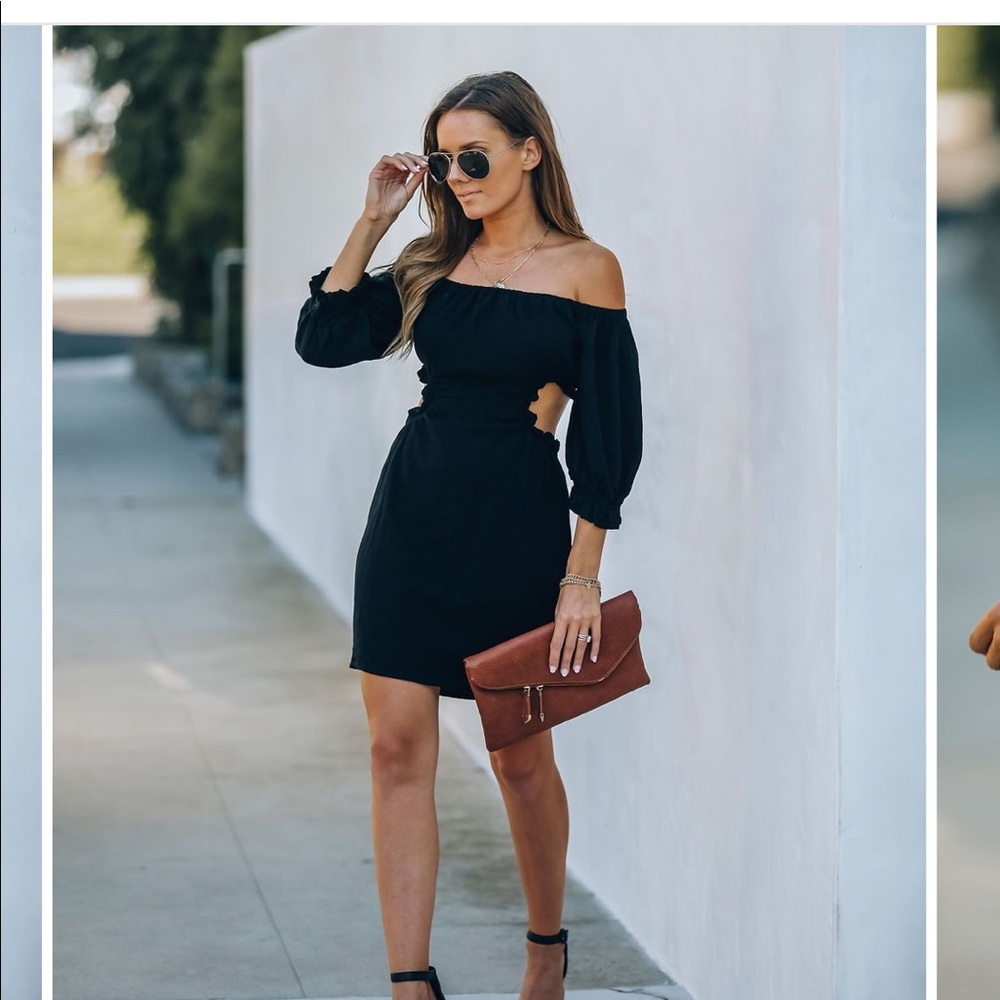 Cutout linen dress